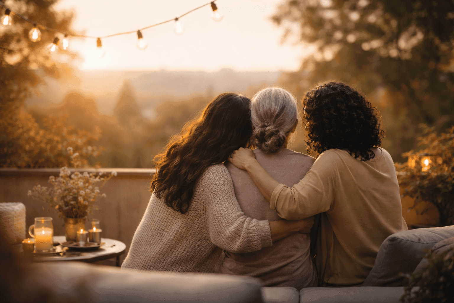 Woman sitting in calm meditation